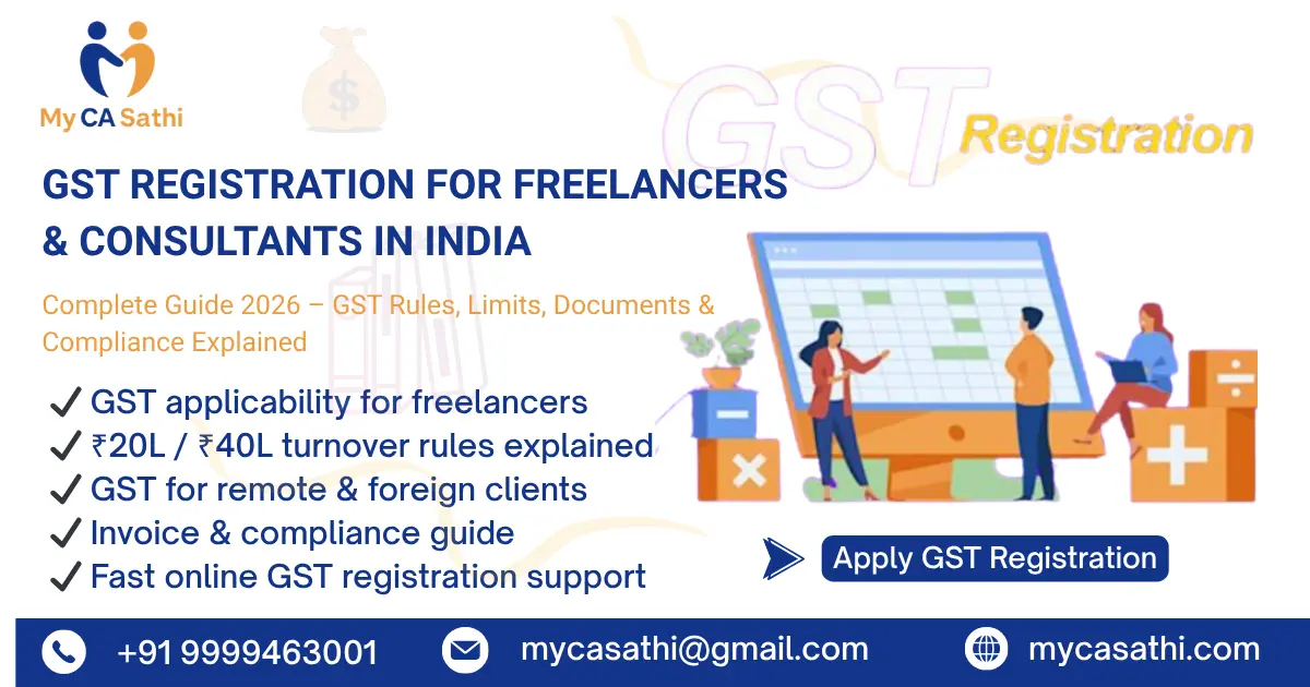 GST Registration for Freelancers & Consultants in India – Complete Guide 2026 image
